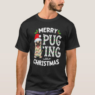 Camiseta Navidades del pugeo de moras Perro Santa Pug Navid