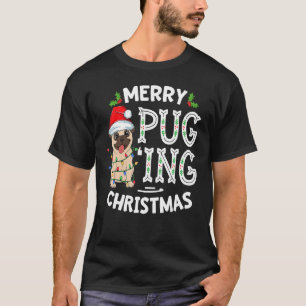 Camiseta Navidades del pugeo de moras Perro Santa Pug Navid