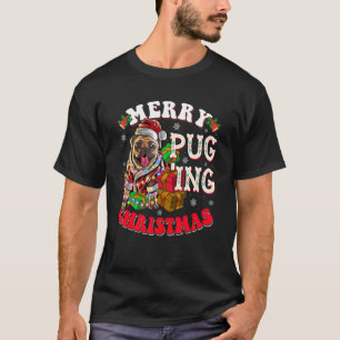 Camiseta Navidades del pugeo de moras Perro Santa Pug Navid