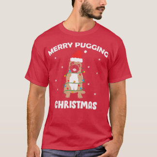 Camiseta Navidades del pugging de los merry Perro de pug di