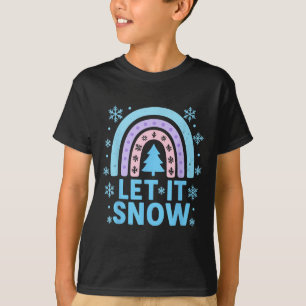 Camiseta Navidades del Rainbow Snowflake Día de Invierno L