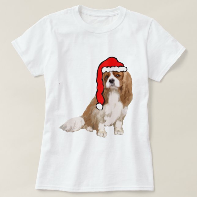Camiseta Navidades del rey Charles Spaniel (Diseño del anverso)
