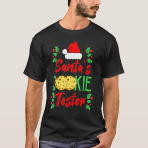 Camiseta Navidades del Santas Cookie Tester preparan receta
