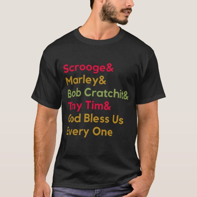 Camiseta Navidades del Scrooge Marley Festive Modern Dicken (Anverso)
