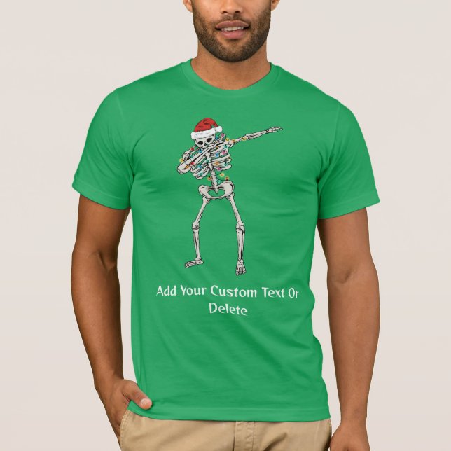 Camiseta Navidades del Skeleton de Dabbing Santa Spooky Nav (Anverso)