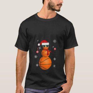 Camiseta Navidades del Snowman Santa Claus, basketball, ha