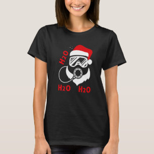 Camiseta Navidades del submarinismo Santa H2o H2o H2o bucea