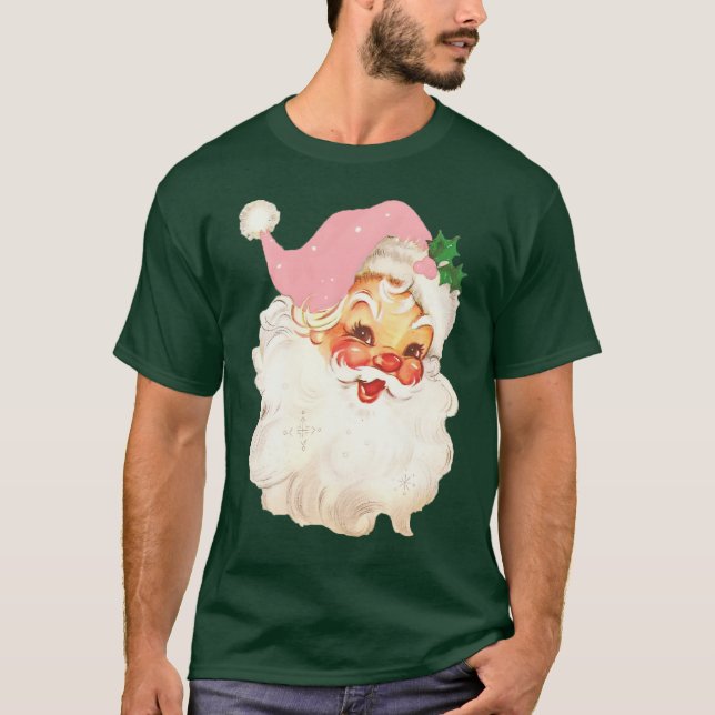Camiseta Navidades del Vintage Retro Jolly Santa Claus (Anverso)