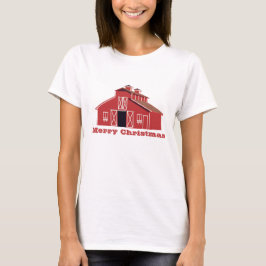 Camiseta Navidades del Western Farm Ranch Red Barn