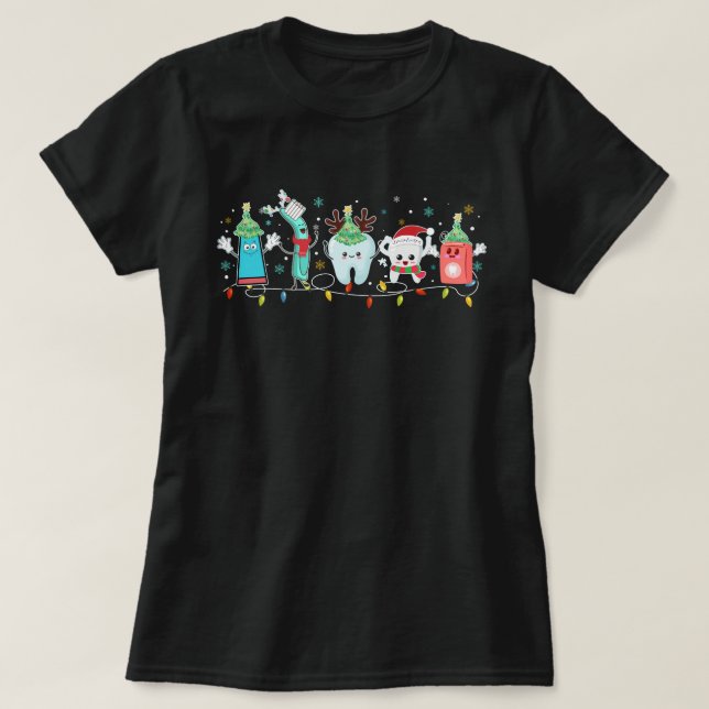 Camiseta navidades dentales (Diseño del anverso)