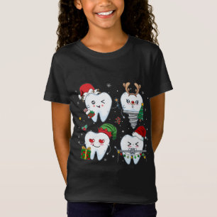 Camiseta Navidades Dentin Tooth Reindeer Santa Hat