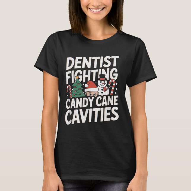 Camiseta Navidades dentistas Cavidades Dental (Anverso)