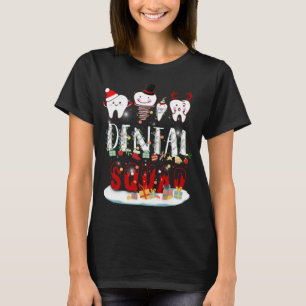 Camiseta Navidades Dentistas Dental Squad Funny Lights