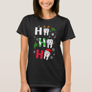 Camiseta Navidades Dentistas Ho Ho Ho Ho Ho Ho Dientes Estu