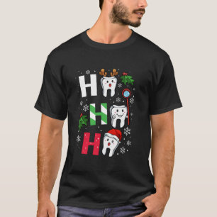 Camiseta Navidades Dentistas Ho Ho Ho Ho Ho Ho Dientes Estu