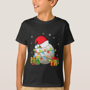 Camiseta Navidades deportivos de voleibol Santa Hat Xmas