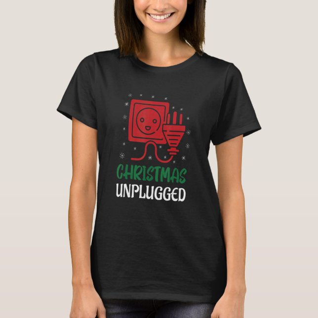 Camiseta Navidades desenchufados celebrati de la familia Di (Anverso)