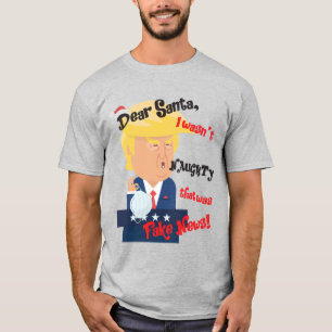 Camiseta Navidades desnudos de Donald Trump enfrentan másc