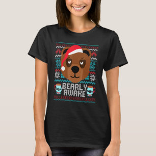 Camiseta Navidades despiertos de oso perezoso café Pajama