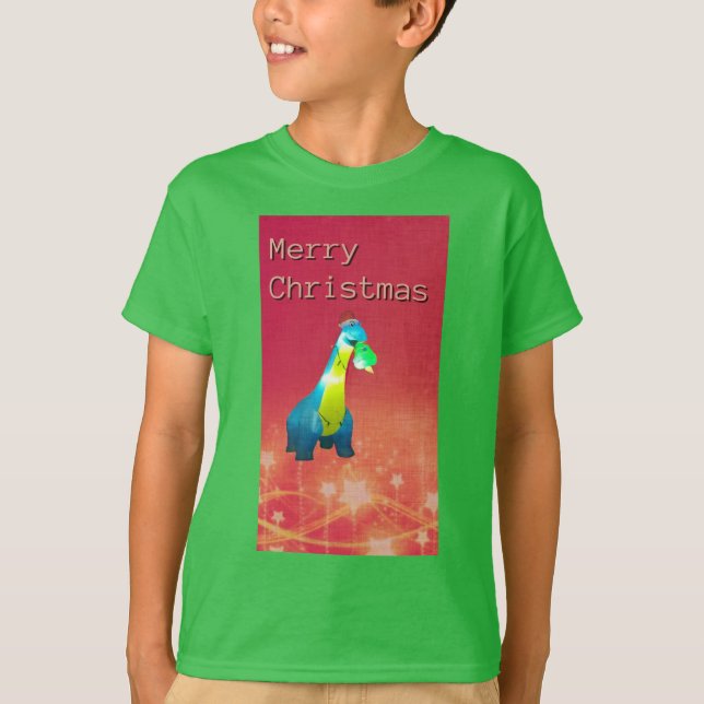 Camiseta Navidades Dinosaur Cute T-Shirt (Anverso)