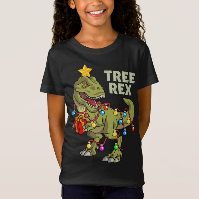 Camiseta Navidades Dinosaur Ilumina Tree Rex (Anverso)