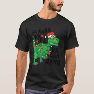 Camiseta Navidades Dinosaur Santa Hat Fa Ra Rawr T Rex X