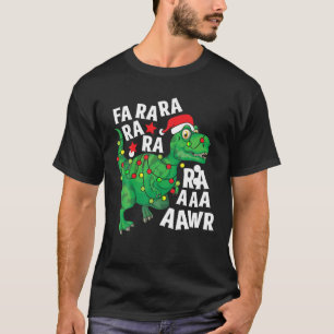 Camiseta Navidades Dinosaur Santa Hat Fa Ra Rawr T Rex X