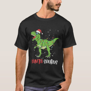 Camiseta Navidades Dinosaurio Santa Saurus T Rex Funny Paja