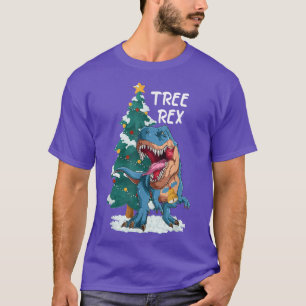 Camiseta Navidades Dinosaurios Árbol Re Pajamas Hombres Boy