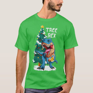 Camiseta Navidades Dinosaurios Árbol Rex Pajamas Hombres Bo