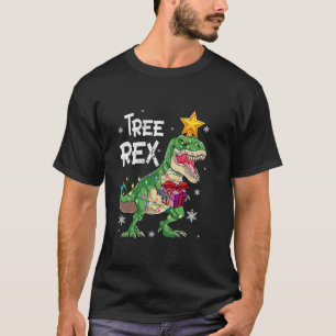 Camiseta Navidades Dinosaurios Árbol Rex Pajamas Hombres Ni
