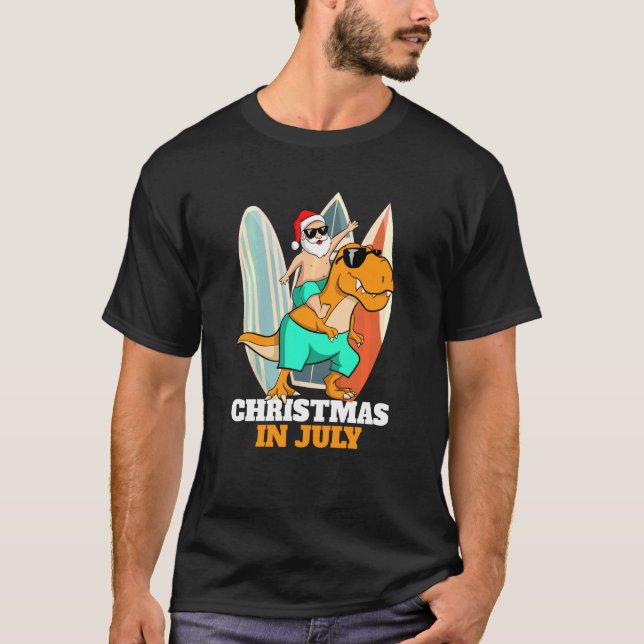 Camiseta Navidades Dinosaurios Xmas En Julio Gafas De Sol S (Anverso)