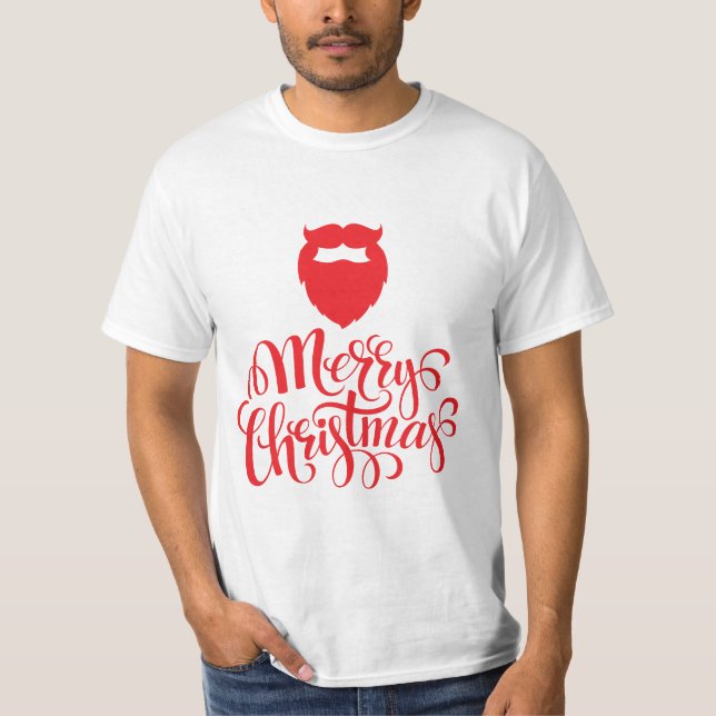 Camiseta Navidades diseñan barba Santa (Anverso)