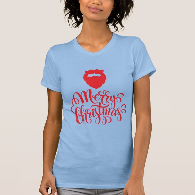 Camiseta Navidades diseñan barba Santa (Anverso)