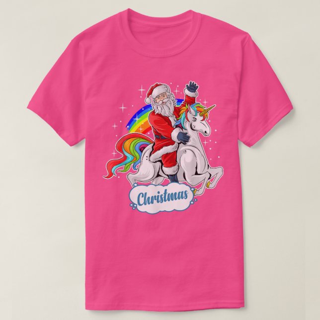 Camiseta Navidades disfraces navideños PJ Santa Riding Unic (Diseño del anverso)