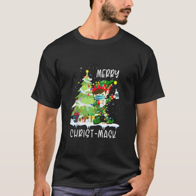 Camiseta Navidades divertidos 2020 Elf Dabbing con costo de (Anverso)