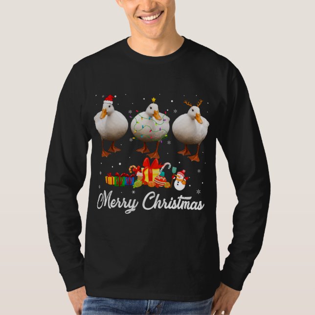 Camiseta Navidades divertidos alumbran a los animales del P (Anverso)