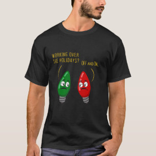 Camiseta Navidades divertidos alumbran bombilla de luz de C