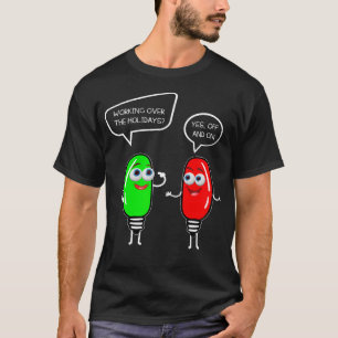 Camiseta Navidades divertidos alumbran bombilla de luz de C