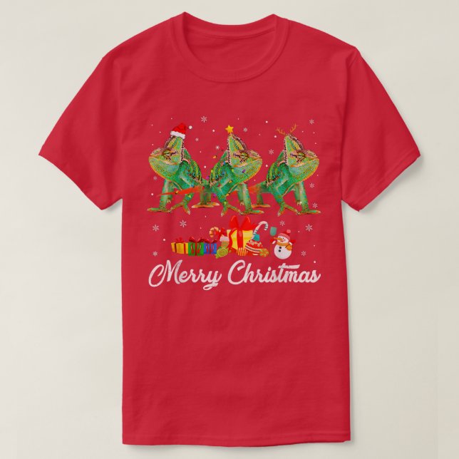 Camiseta Navidades divertidos alumbran Navidad Pajama Chame (Diseño del anverso)
