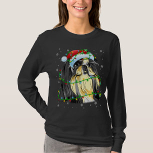Camiseta Navidades divertidos alumbran Shih Tzu Perro Santa