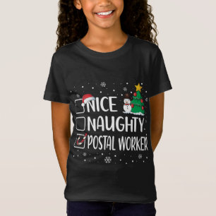 Camiseta Navidades divertidos, amables o traviesos, trabaja
