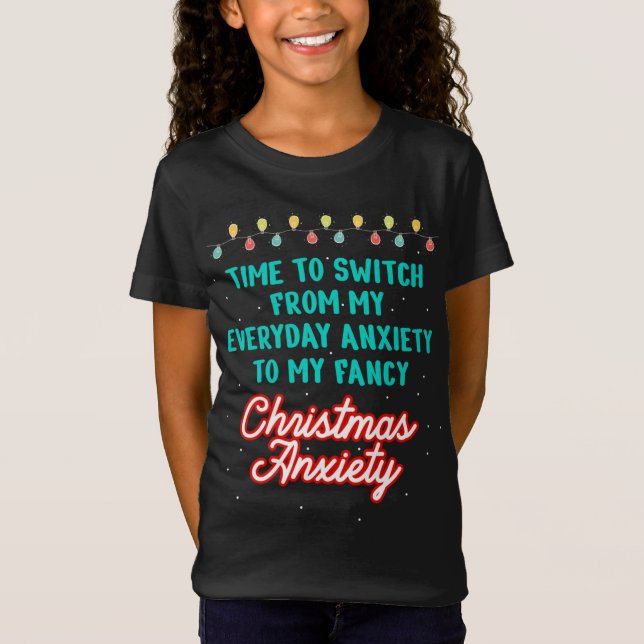 Camiseta Navidades divertidos ansiedad (Anverso)
