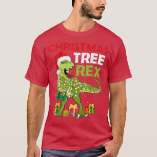 Camiseta Navidades Divertidos Árbol de Dinosaurios Re Lámpa