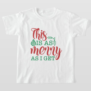 Camiseta navidades divertidos Arte de palabras merry