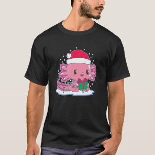 Camiseta Navidades divertidos Axolotl Santa Mexican Salaman
