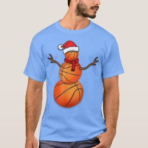 Camiseta Navidades divertidos Balls de Baloncesto Santa Sno