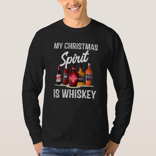 Camiseta Navidades divertidos beben el espíritu de mis Navi (Anverso)