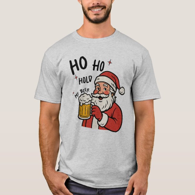Camiseta Navidades divertidos bebiendo (Anverso)