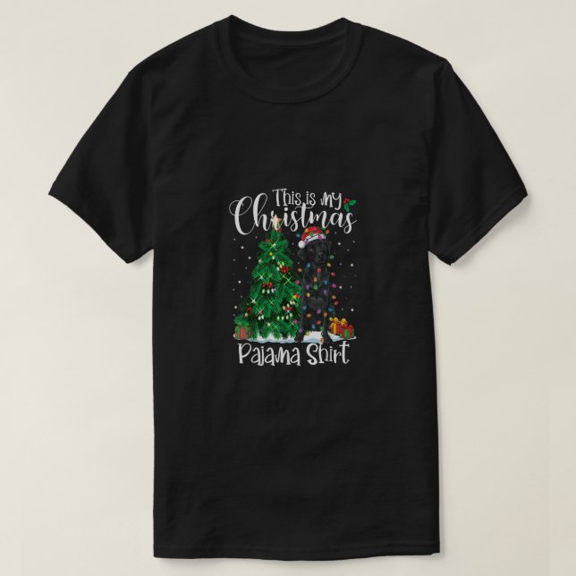 Camiseta Navidades divertidos Black Lab Perro Labrador Paja (Diseño del anverso)